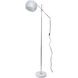 Sayre 67.8 inch 40 watt Chrome with White Marble Floor lamp Portable Light