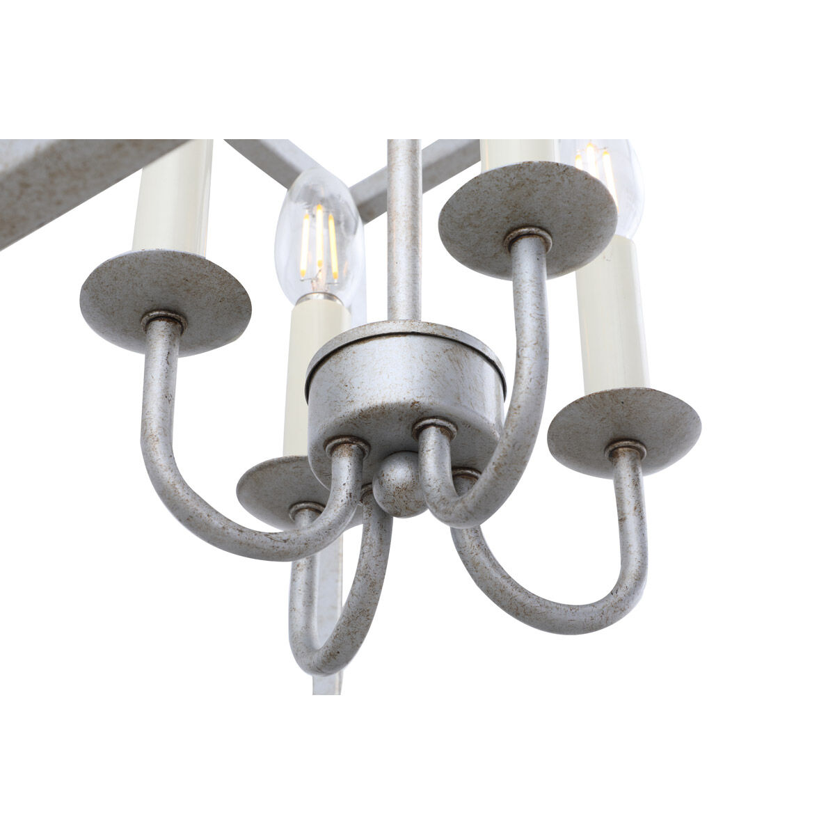 Oyster Bay 4 Light 16 inch Vintage Silver Pendant Ceiling Light