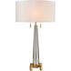 Herkimer 30 inch 60 watt Clear with Aged Brass Table Lamp Portable Light