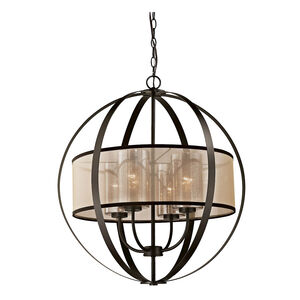 Mifflin 4 Light 24 inch Oil Rubbed Bronze Chandelier Ceiling Light