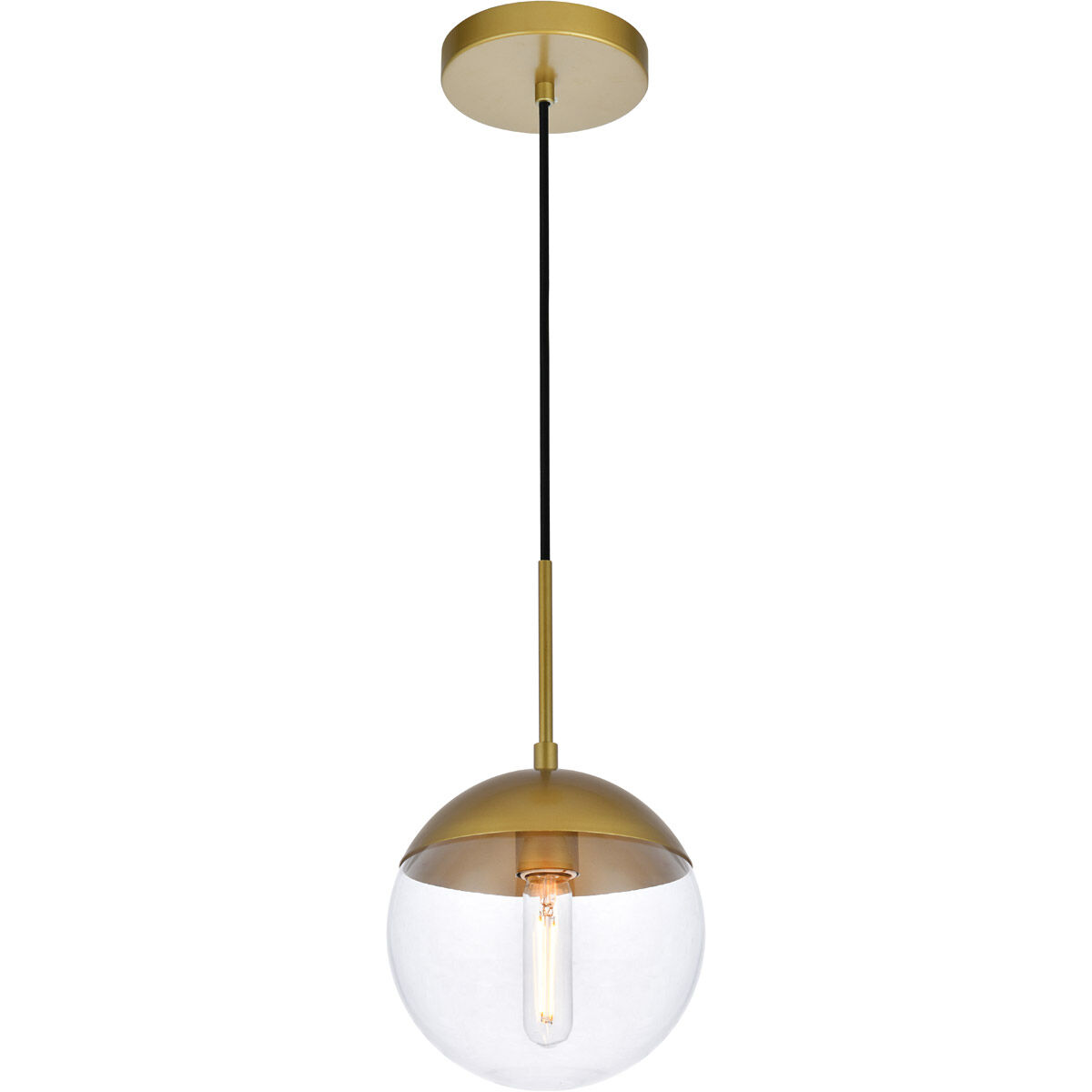 Oyster Bay 1 Light 8 inch Brass Pendant Ceiling Light