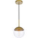 Oyster Bay 1 Light 8 inch Brass Pendant Ceiling Light