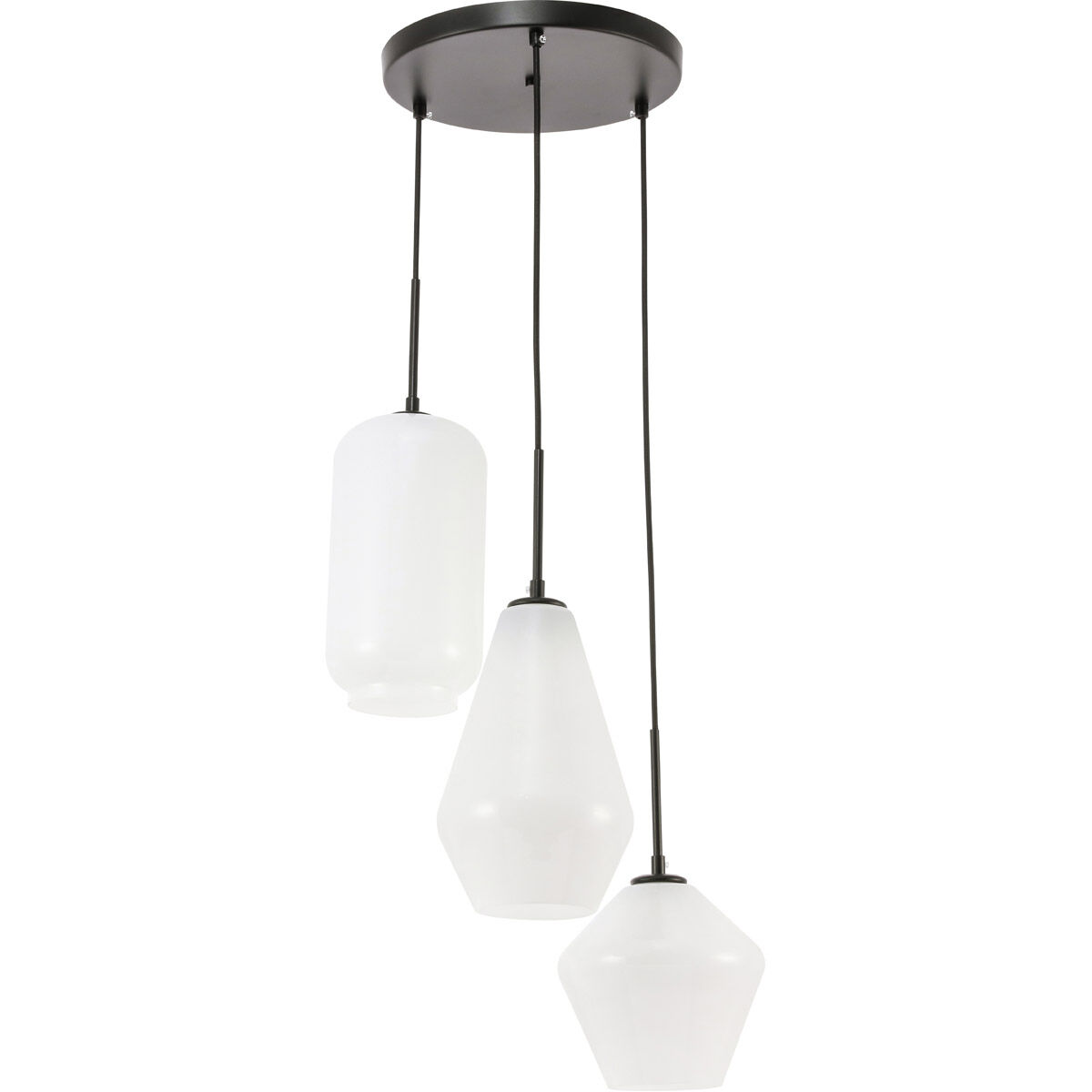 Rochester 3 Light 17 inch Black Pendant Ceiling Light