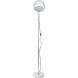 Sayre 67.8 inch 40 watt Chrome with White Marble Floor lamp Portable Light