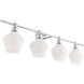 Rochester 4 Light 38 inch Chrome Wall sconce Wall Light