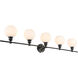 Syracuse 5 Light 47 inch Black Wall sconce Wall Light