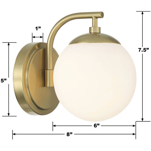 Upper St. Clair 1 Light 6 inch Gold Bathroom Vanity Wall Light