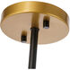 Monroe 1 Light 10 inch Black and Brass Pendant Ceiling Light