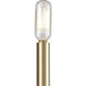 Monessen 1 Light 5 inch Matte Black with Satin Brass Vanity Light Wall Light