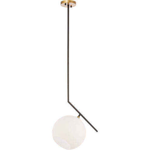 Monroe 1 Light 10 inch Black and Brass Pendant Ceiling Light