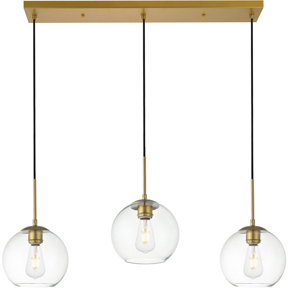 Huntington 3 Light 8 inch Brass Pendant Ceiling Light