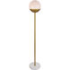 Oyster Bay 62 inch 40 watt Brass Floor Lamp Portable Light