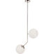 Monroe 2 Light 8 inch Chrome Pendant Ceiling Light