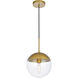 Oyster Bay 1 Light 10 inch Brass Pendant Ceiling Light