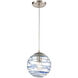 Goshen 1 Light 8 inch Satin Nickel Pendant Ceiling Light