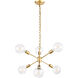 Charleston 6 Light 16 inch Brass Pendant Ceiling Light