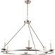 Jeannette 6 Light 36 inch Burnished Nickel Chandelier Ceiling Light