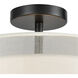 Hopewell 2 Light 16 inch Matte Black Semi Flush Mount Ceiling Light