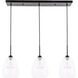 Menallen 3 Light 8 inch Black Pendant Ceiling Light