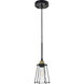 Phoenixville 1 Light 5.3 inch Brass and Black Pendant Ceiling Light