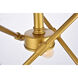 Newtown 6 Light 17 inch Brass Flush Mount Ceiling Light