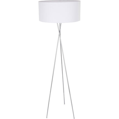 Moreau 66 inch 60 watt Silver Floor lamp Portable Light