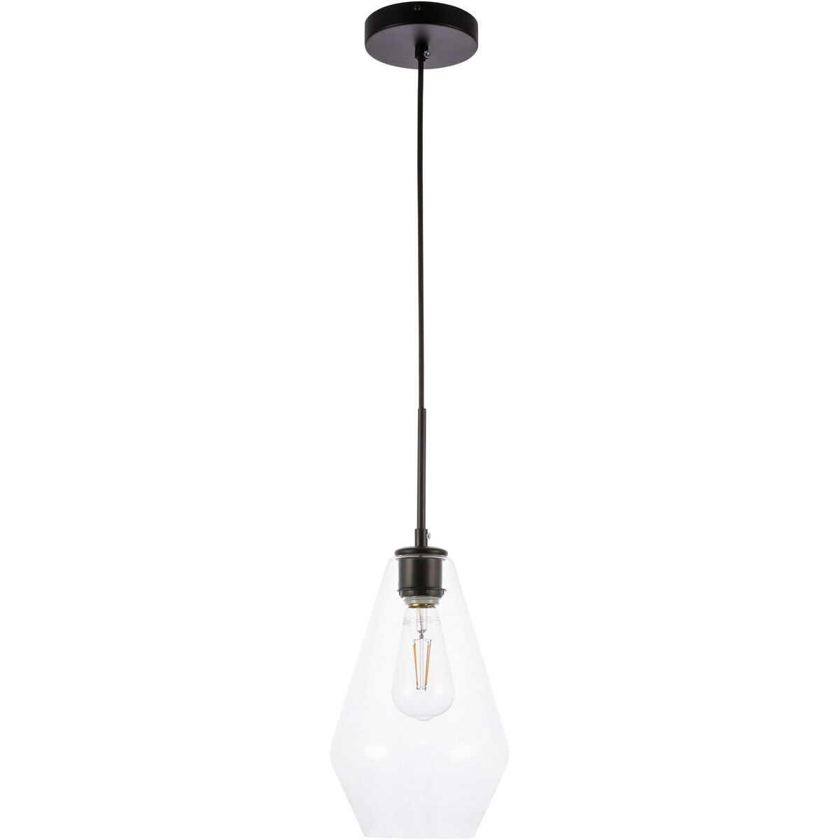 Rochester 1 Light 7 inch Black Pendant Ceiling Light