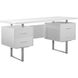 Ramapo 60 X 24 inch White and Silver Computer Desk