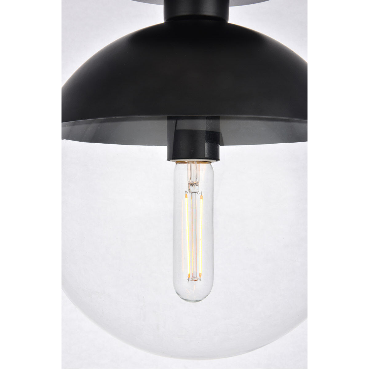 Oyster Bay 1 Light 10 inch Black Flush Mount Ceiling Light