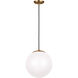 Abington LED 12 inch Satin Brass Pendant Ceiling Light