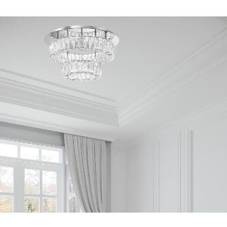 Dickinson 1 Light 20 inch Chrome Flush Ceiling Light