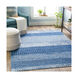 Newburgh 114.17 X 78.74 inch Denim/Navy/Ivory Machine Woven Rug, Rectangle