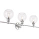 Syracuse 3 Light 28 inch Chrome Wall sconce Wall Light