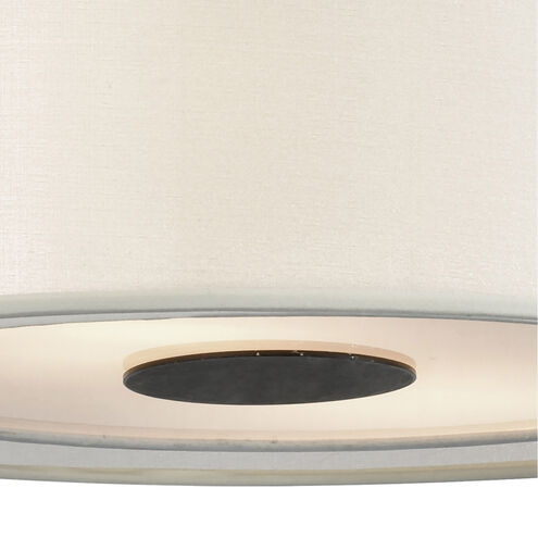 Hopewell 2 Light 16 inch Matte Black Semi Flush Mount Ceiling Light