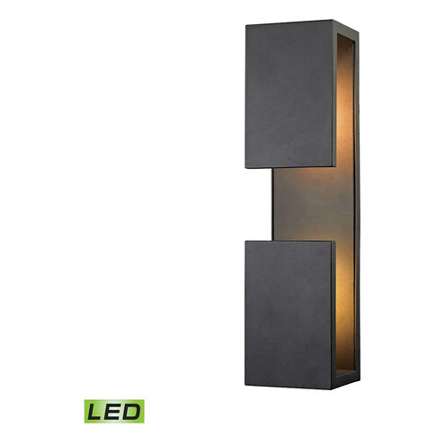Oliver LED 19 inch Textured Matte Black Outdoor Wall Sconce