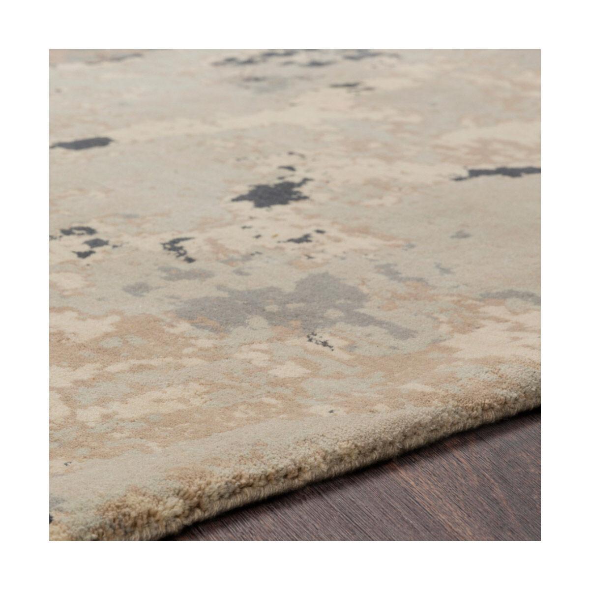 Stroudsburg 90 X 63 inch Ivory/Pale Blue/Light Gray/Taupe/Medium Gray/Camel Rugs, Wool and Nylon