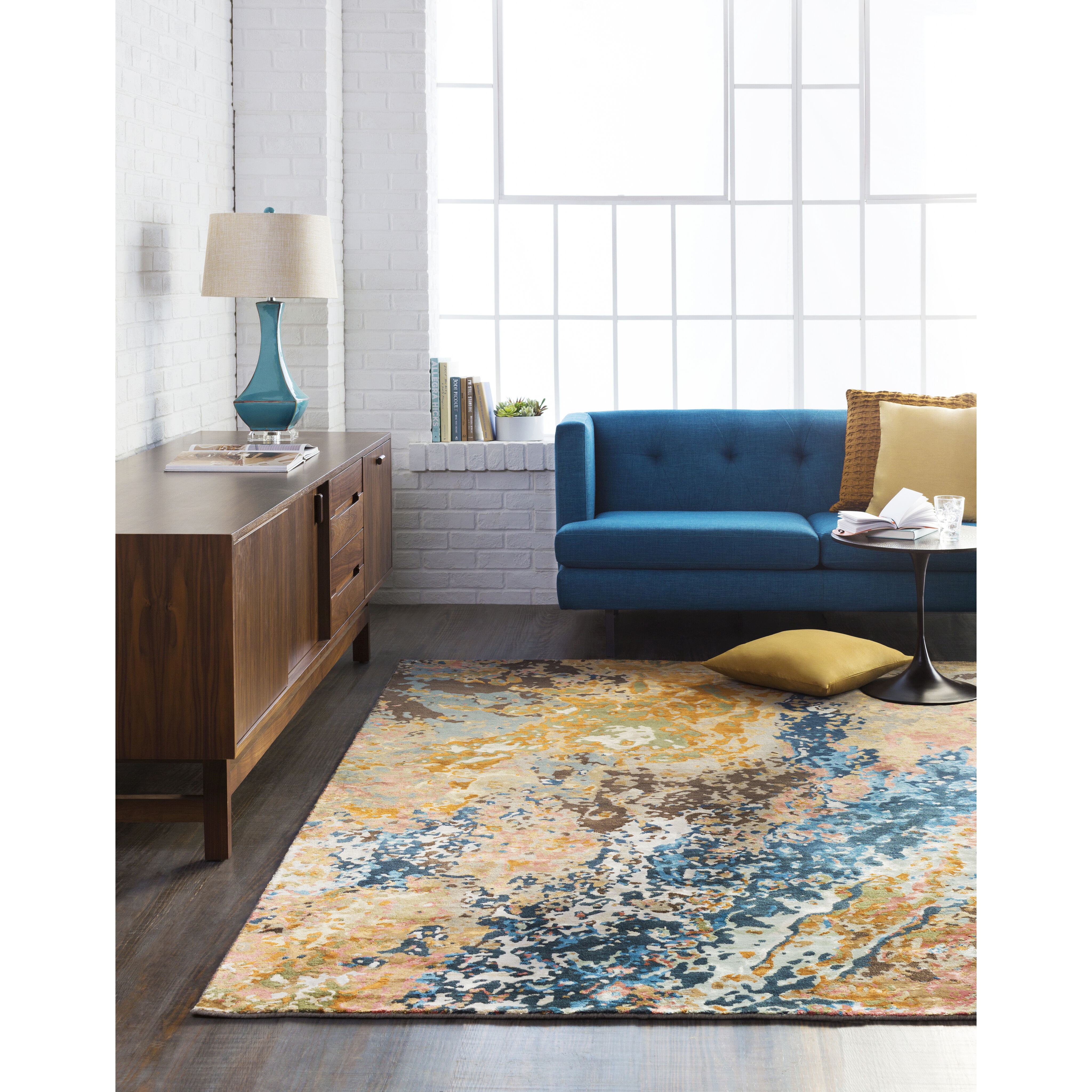 Whitestown 90 X 60 inch Ink Blue Rug, Rectangle