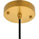 Amity 1 Light 13.8 inch Satin Gold Pendant Ceiling Light