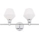 Rochester 2 Light 19 inch Chrome Wall sconce Wall Light