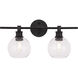 Syracuse 2 Light 19 inch Black Wall sconce Wall Light