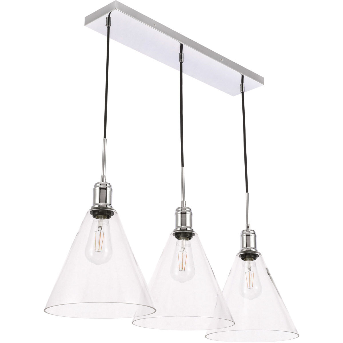 Meadville 3 Light 10 inch Chrome Pendant Ceiling Light
