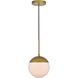 Oyster Bay 1 Light 8 inch Brass Pendant Ceiling Light