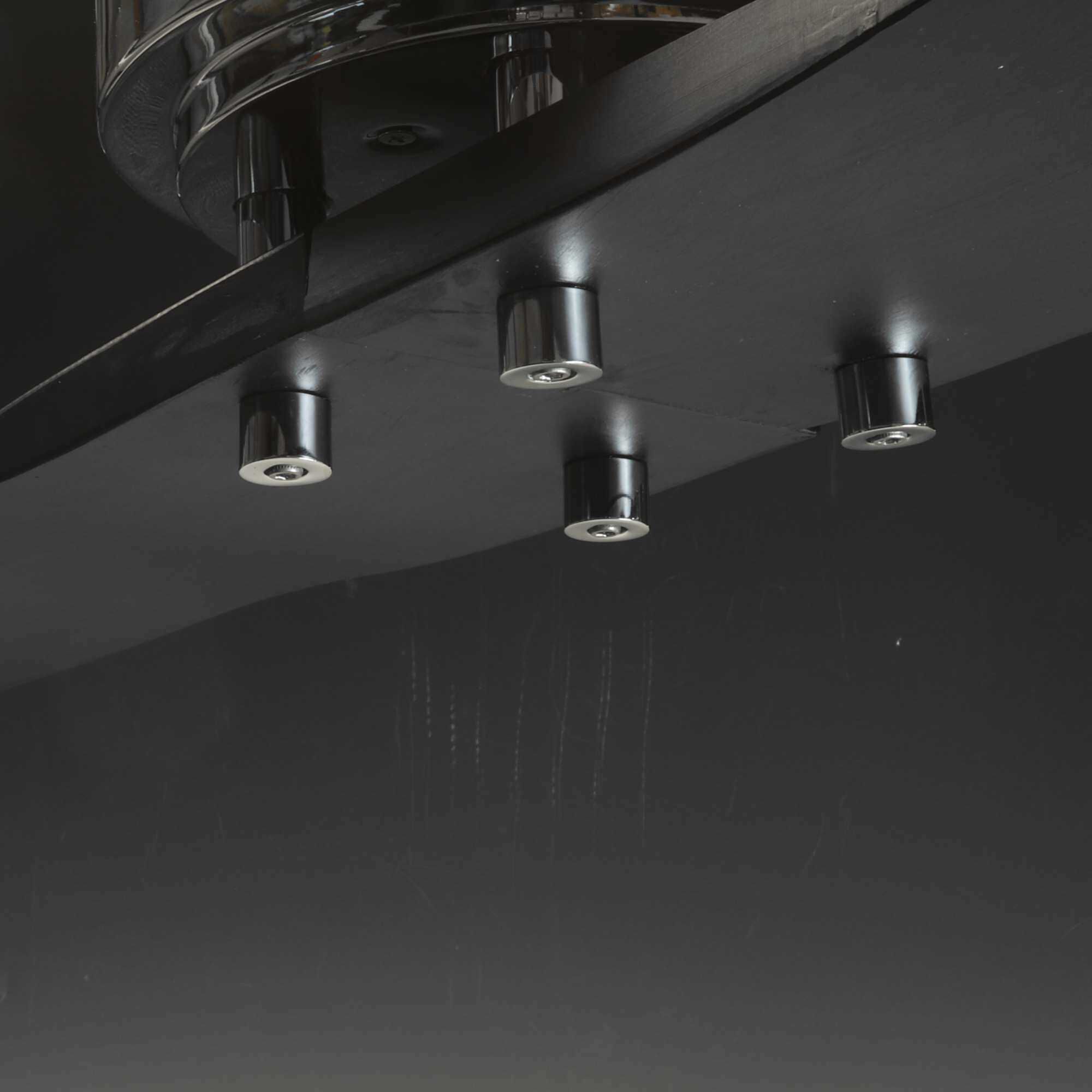 Spafford 56 inch Polished Chrome with Black Blades Ceiling Fan