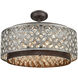 Strabane 6 Light 22 inch Weathered Zinc with Matte Silver Chandelier Ceiling Light