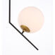 Monroe 1 Light 10 inch Black and Brass Pendant Ceiling Light