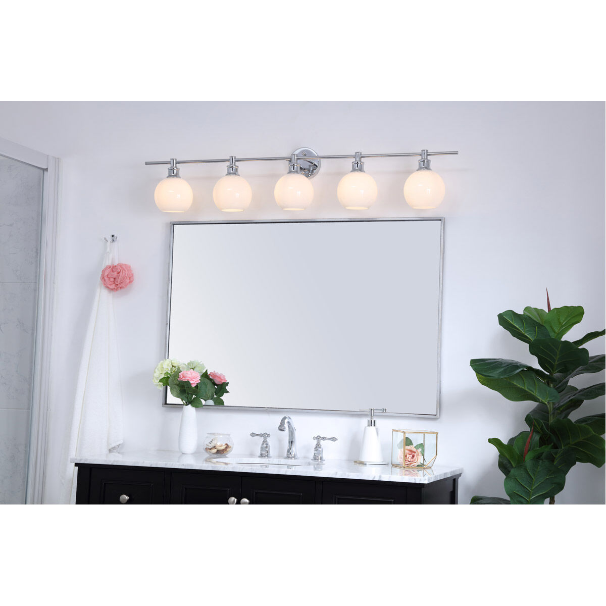 Syracuse 5 Light 47 inch Chrome Wall sconce Wall Light