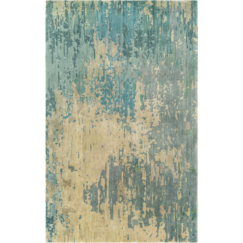 Windsor 36 X 24 inch Teal Rug, Rectangle