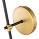 Brandywine 1 Light 5 inch Brass and Black Wall sconce Wall Light