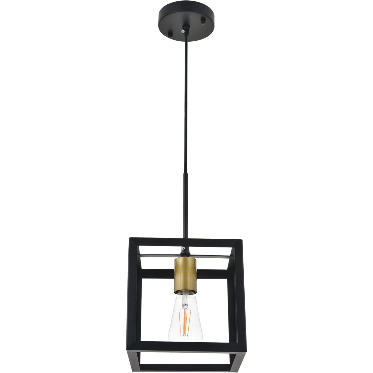 Coatesville 1 Light 8 inch Brass and Black Pendant Ceiling Light