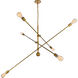 Newtown 6 Light 55 inch Brass Pendant Ceiling Light